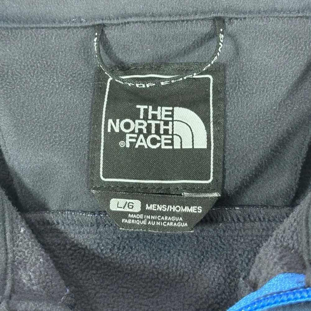 The North Face Windwall‎ Softshell Jacket Mens L Blue Fleece Full Zip